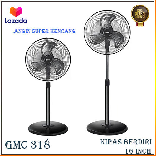 Kipas Angin Gmc 318 Berdiri 16 Inchi Body Full Besi Bergaransi Lazada Indonesia 5651