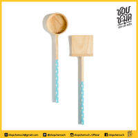 ชุดกระบวยตะหลิว ฟ้าจุดขาว D Turner &amp; Ladle Gift SetD ชอบชะมัด