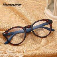 iboode Leopard Round Full Reading Eyeglasses Classic Presbyopic Glasses Men Women Ultralight Diopter Eyewear 1.0 1.5 2.0 2.5