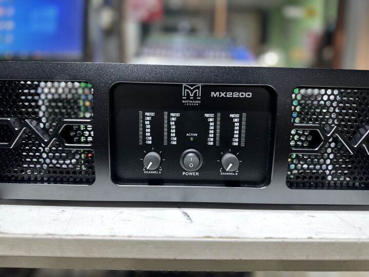 ระดับมืออาชีพ-เพาว์เวอร์แอมป์ขยายเสียง-martin-mx2200w-2-ch-กำลังวัตต์-2200w-ที่-8โอห์ม-ขับดอก-18นิ้วได้ข้างละ3-4ใบ