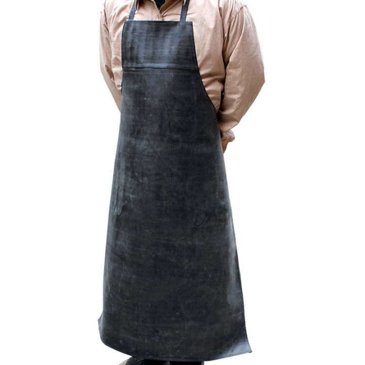Heavy Duty Waterproof Rubber Vinyl Apron Industrial PVC Aprons Adjustable Rubber Butcher Apron