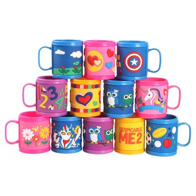 ✺▪✓  Plastic Mug Childrens Cartoon Cup Advertising Lettering Brushing Digital
