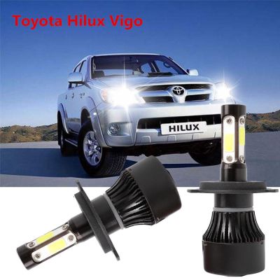 หลอดไฟหน้ารถยนต์ 4 ด้าน Led 6000 K 2 ชิ้นสําหรับ Toyota Hilux Vigo