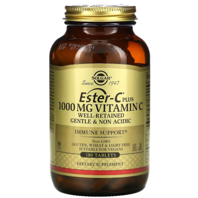 🔥ล็อตใหม่ exp.03/25🔥Solgar Ester-C Plus Vitamin C 1000 mg 180 Tablets