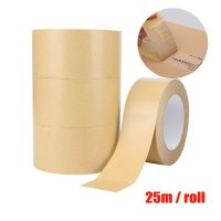 ❍ 25m / roll Kraft Paper Tape Can Be Used For Hand Tearing Self-Adhesive Paper Photo Frame Painting Box Sealing Paint Tape