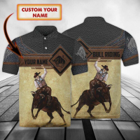 Bull Riding personalized name 3D Polo shirt gift to Bull Rider_  five thousand four hundred and fifty-six {in store}