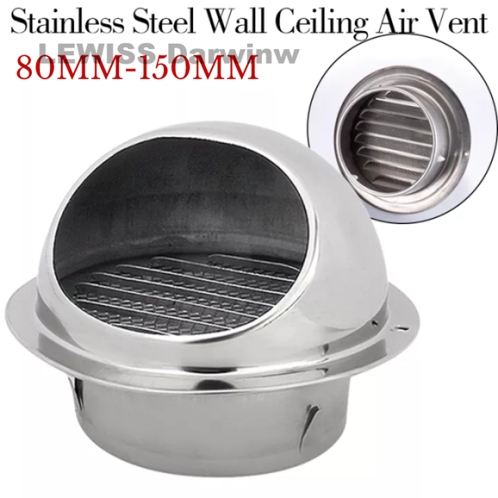 [Ready Stock] Stainless Steel Round Air Vent Duct Grill Extractor Fan ...