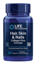 Life Extension  Hair, Skin &amp; Nails Collagen Plus Formula / 120 Tablets