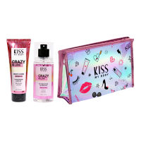 [Travel Set] Kiss My Body กลิ่น Crazy in love โลชั่นน้ำหอม กันแดด 75 g. + น้ำหอม Body Mist 88 ml.