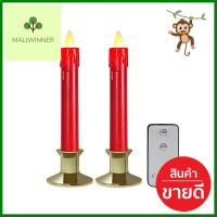 เชิงเทียน LED CLAIRE 0.06 วัตต์ WARM WHITE 18.5 ซม. สีแดง/ทองLED TAPER CANDLE CLAIRE 0.06W WARM WHITE 18.5CM RED/GOLD **มีบริการชำระเงินปลายทาง**