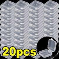 1-20Pcs Mini Jewelry Storage Box Transparent Portable Plastic Box Earring Ring Necklace Jewelry Storage Home Storage Box