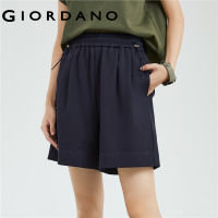 GIORDANO Women Shorts Drawstrings Elastic Waist Simple Shorts Solid Color Comfort Fashion Summer Casual Loose Shorts 18403207