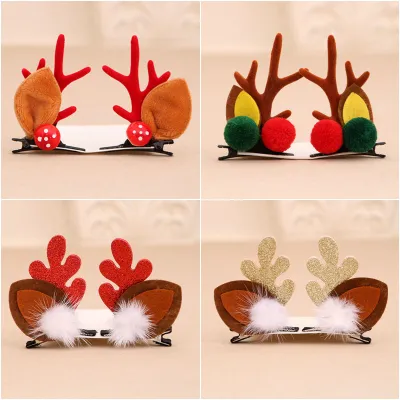 Festival Hair Accessories Deer Ear Headbands Reindeer Ear Headbands Plush Reindeer Antlers Cosplay Headbands
