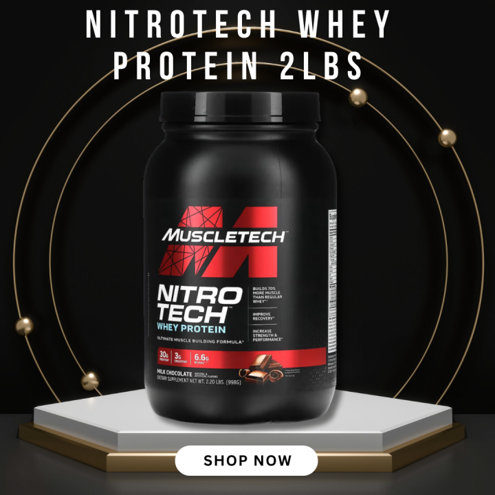 Whey Protein Powder MuscleTech NitroTech Whey Protein Isolate Peptides