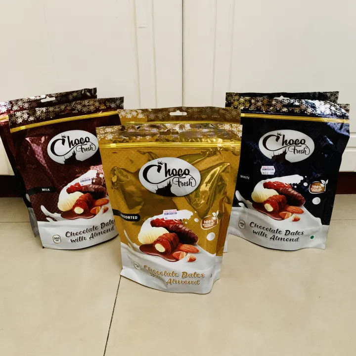 Chocolate Dates with Almonds Choco Fresh Assorted Sweets 100 Gluten