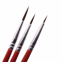 3 Pcs Painting Pen Fine Brush Nail Art Pen 0/00/000 Three Mixed Nylon Wool Material Student Stationery Calligraphy Painting Pen Paint Tools Accessorie