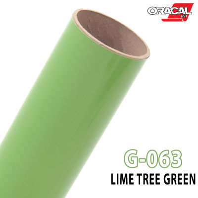 Oracal 651 G063 สติ๊กเกอร์เงาสีเขียวอ่อน ติดรถยนต์ (กดเลือกขนาด)
