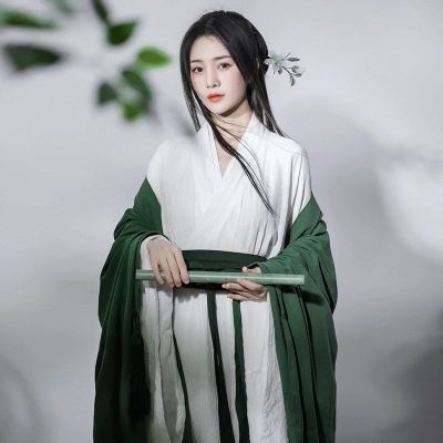 ขนาดใหญ่ขนาด2XL H Anfu ชุดผู้หญิงจีนดั้งเดิม H Anfu ชุดหญิงเครื่องแต่งกายคอสเพลย์ฤดูร้อน H Anfu สีเขียวสีดำสีขาวชุดชุด...