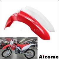 บังโคลนรถด้านหน้ามอเตอร์ไซค์ครอสไบค์สำหรับฮอนด้า CRF450R 2009-2012 CRF250R 2010-2013แดงขาวป้องกันโคลน Enduro