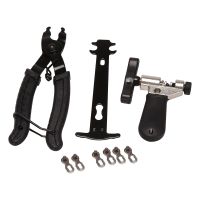 Bike Chain Repair Tool Kit, Bike Master Link Pliers Remover Chain Breaker Splitter Cutter &amp; Chain Wear Indicator Checker