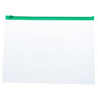 20 Pcs Green Clear Size A5 Paper Slider Zipper Closure Closure Folders Files Bags