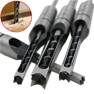 HH-DDPJ6.4/8/9.5/12.7mm Hss Square Hole Drill Bit Auger Bit Steel Mortising Drilling Craving Woodworking Tools
