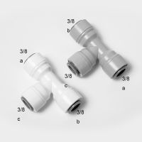 1ชิ้น3/8 "-3/8"-3/8 "T-ประเภทท่อสามทางเชื่อมต่อของย้อนกลับ Osmosis ระบบน้ำท่อน้ำท่อชิ้นส่วนกรอง