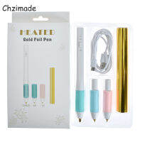 Chzimade USB ความร้อนร้อนปั๊มฟอยล์ปากกาชุดสำหรับกระดาษหนังแปลงหัวความร้อน Actived ฟอยล์สีทองปากกา Diy S Crapbook หัตถกรรม