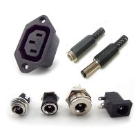 【CC】☞  5.5 x 2.1mm Female Supply Jack Charging Port Socket x 2.1 mm Electric Pcb Panel Mount Threaded Metal Plug