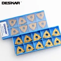 10PCS DESKAR WNMG080404 WNMG080408 WNMG080412 TM CQ HQ PR ZM CM PM MT LF9018 เครื่องกลึง CNC เครื่องตัดกลึงเครื่องมือกลึงใบมีดคาร์ไบด์