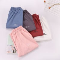 Thin Loose Plus Size Pajama Pants 100 Cotton Womens Sleep Bottoms Knitted Cotton Summer Home Pants Ladies Trousers