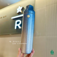 ถ้วย Starbuck 2021โลโก้แบบไล่ระดับสีฟ้าประกายสำหรับเทศกาลคริสต์มาสถ้วยดื่มสแตนเลสเก็บความร้อน