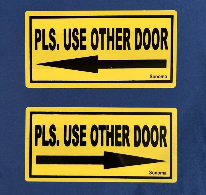 A-Mart High Impact Plastic Signage 4x8 inches Please Use Other Door ...