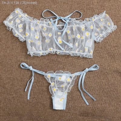 【CW】✲♛❆  Hot Sale Embroidery Strapless Thong Set Sleepwear Sets