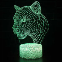 3D LED Lamp Night Lights Cat Dog Bear Color Change Hologram Atmosphere Novelty Lamp for Home Decoration Visual Illusion Gift