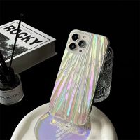 [COD] laser high-end wrinkle vertical iPhone13/12promax mobile phone case suitable for soft shell X