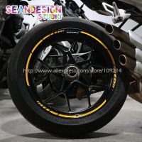 For Aprilia MV Agusta Benelli KTM Wheel Sticker Reflective Rim Stripe Bike Motorcycle Suitable 17.18-inch tires