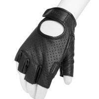 Guantes De Medio Dedo Para Motocicleta Para Hombre,Manopla Sin Dedos De Cuero Genuino,Para Scooter,Bicicleta Eléctrica,Ciclismo De s,Verano