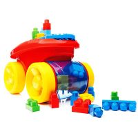 Mega Bloks ตัวต่อและรถลากเก็บบล็อคตัวต่อ First Builders Block Scooping Wagon สีแดง ของแท้