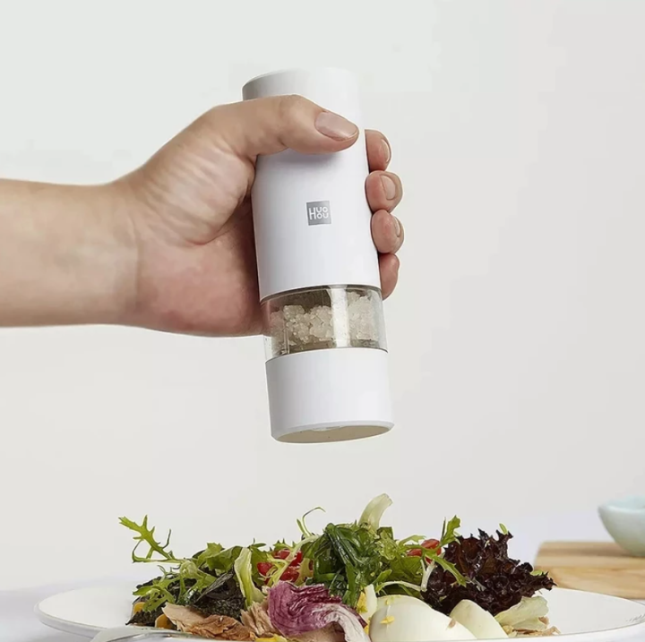 youpin-huohou-electric-automatic-mill-pepper-and-salt-grinder-led-light-5-modes-peper-spice-grain-pulverizer-for-cooking-พร้อมส่ง