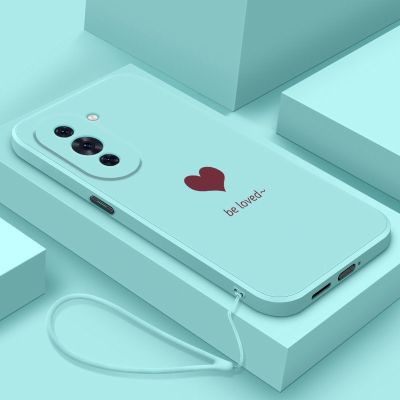 [สายฟรี] หัวเว่ย Nova 10 SE Nova10 Pro สไตล์หัวใจรักยางโทรศัพท์ปกซิลิโคนเหลวกรณีกันกระแทกปลอก