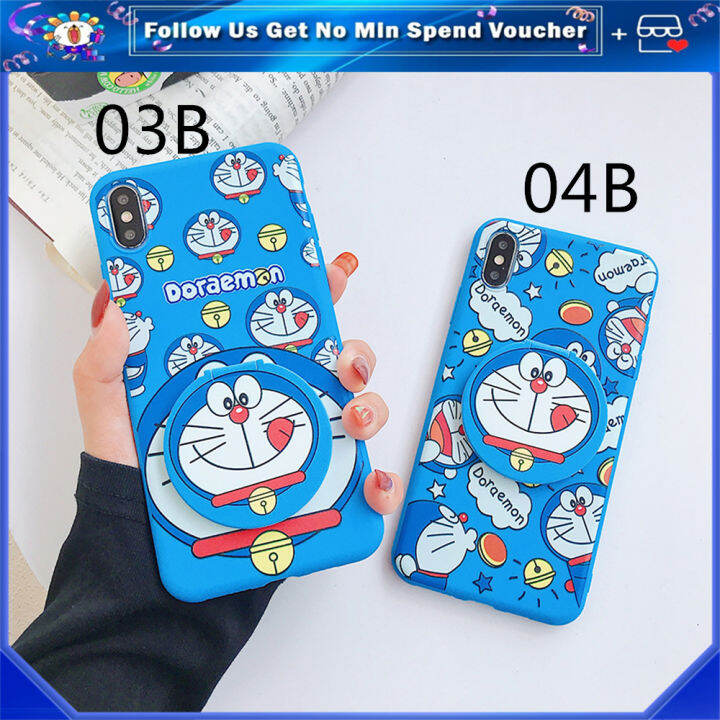 vivo-y01-y01a-y02เซลล์-y02s-เคสโทรศัพท์สำหรับ-vivo-y02-y02s-y01-y01a-ดีไซน์ใหม่โดราเอม่อนฝาหลังซิลิโคนเคสโทรศัพท์ตุ๊กตาโดราเอม่อนขาตั้งพร้อมสายคล้องสายคล้อง