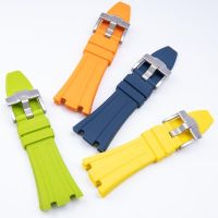 ◈ 28mm Short Version Soft Nature Silicone Rubber Watch Band Fit For AP Strap ROYAL OAK OFFSHORE Watchband 26470 25940