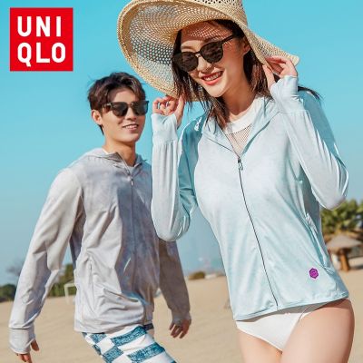 [ส่งของ]【COD】 Uniqlo เสื้อกันยูวี UPF50 เสื้อกันแดด ระบายอากาศได้ดี เสื้อกันแดดผญ เสื้อยูนิโคล่