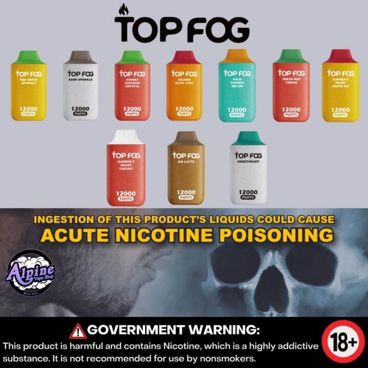 vape TOP FOG CHILLAX 12000 Puffs Disposable Vape Pod 12k Puff Dispo 5 ...