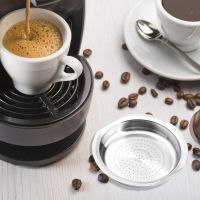 【YF】 Cápsula De Café Reutilizável Com Escova Colher Copo Filtro Aço Inoxidável Para Senseo