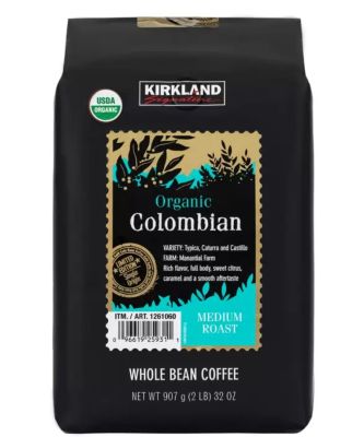 กาแฟออร์แกนิค เคริกแลนด์Kirkland Signature Organic Colombian Coffee Bean 907 g