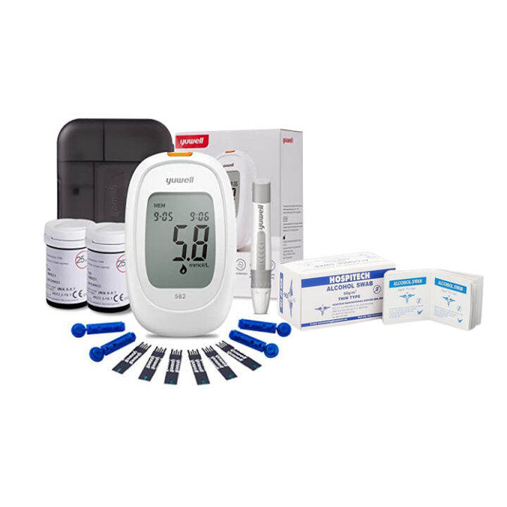 Free Pharmacy Yuwell Blood Glucose Monitoring System + 2x25s Test Strip