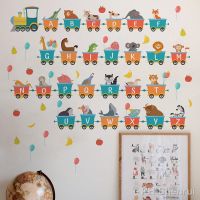 【LZ】ﺴ♨♈  heatboywade Cute Train Animals Cartoon Alphabet Early education Nursery Removable Wall Stickers Kids Room Decor Baby PVC Decals