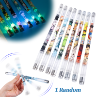 【88Homestore 】1PCS Creative New Luminous Twirl Pen With LED Flash Cool 0.5 MM Gel Pens Student Gift Toy Release Pressure